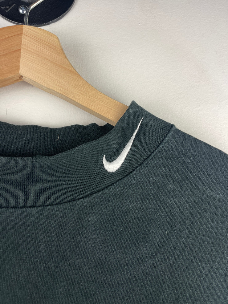 Vintage 90s Nike Golf Black Mock Neck Long Sleeve