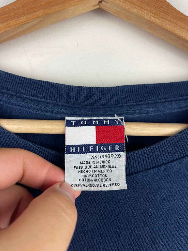 Vintage 90s Tommy Hilfiger TH Navy Tee