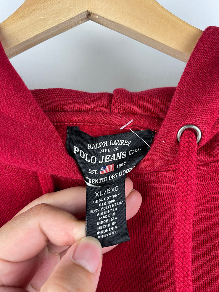 Vintage Polo Ralph Lauren Jeans Co Red Hoodie