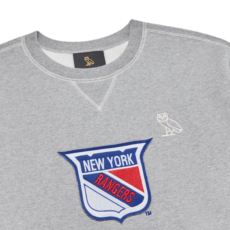 OVO X NHL New York Rangers Grey Crewneck