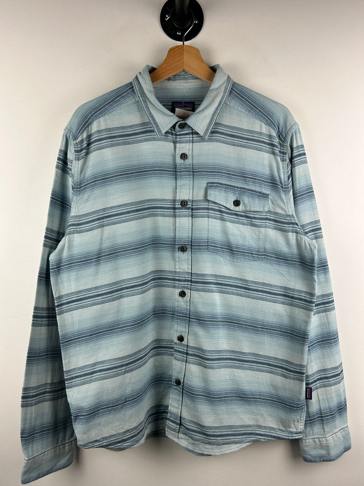 Vintage Patagonia Striped Blue Button Up Long Sleeve Shirt