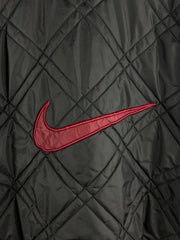 Vintage 90s Nike Swoosh Black & Red Reversible Bomber Jacket