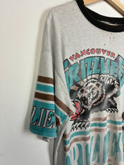 Vintage 90's Vancouver Grizzlies Faded Grey Tee