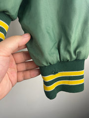 Vintage 80s Vikings Baseball Green Varsity Bomber Jacket