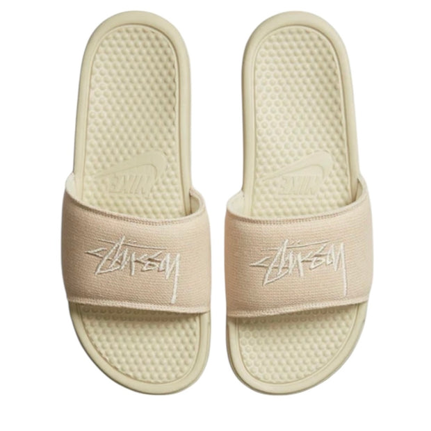 Nike X Stussy Benassi Slide Fossil