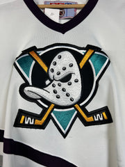 Vintage 90's NHL CCM Anaheim Mighty Ducks White Hockey Jersey