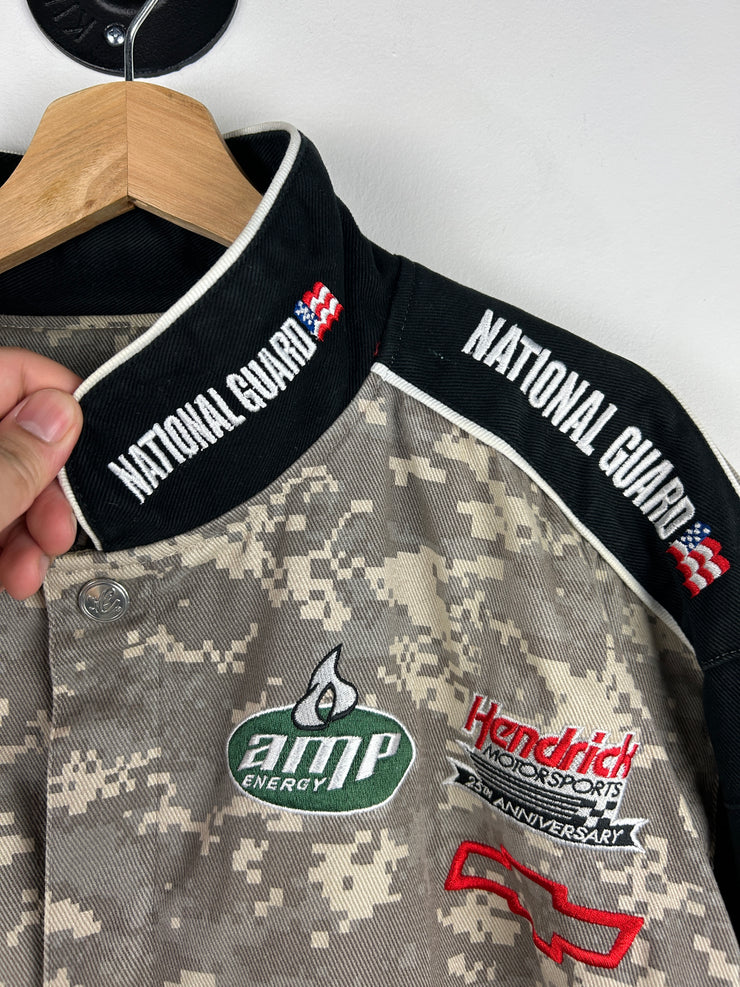 Vintage Nascar Chase Dale Jr National Guard Digital Camo Racing Jacket