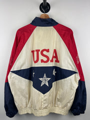 Vintage 90s USA Olympics White Windbreaker