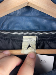 Vintage 80s St. Lawrence College Kingston Ontario Blue Leather Varsity Jacket