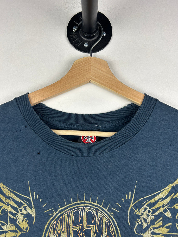 Vintage West Coast Choppers Navy Cut Off Tank Top