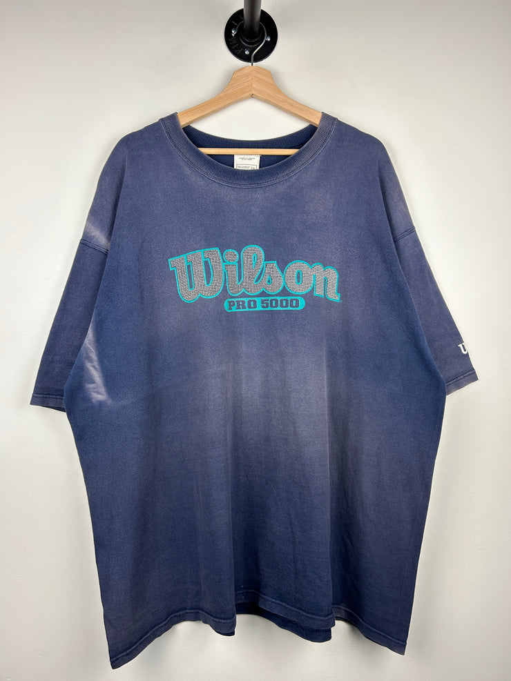 Vintage 90s Wilson Pro 5000 Faded Navy Tee