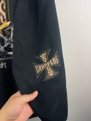 Vintage West Coast Choppers Long Beach Black & Gold Hoodie