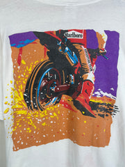 Vintage 90's Marlboro Dirt Bike White Tee