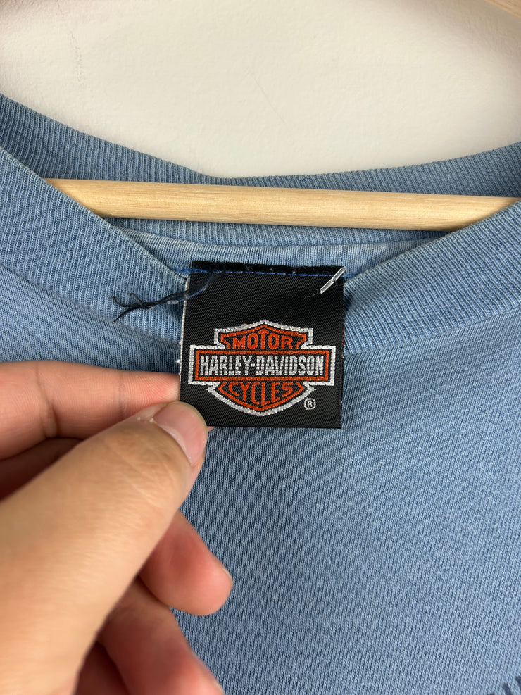 Vintage 90s Harley Davidson Harrisburg Blue Tee
