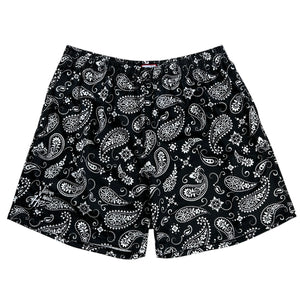VMH Black Paisley Shorts