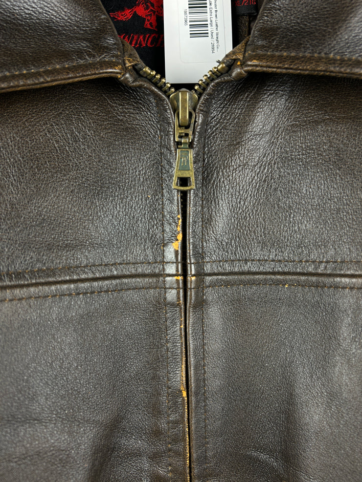Vintage Winchester Brown Leather Straight Cut Jacket