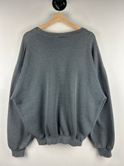 Vintage 90s Russell Athletic Charcoal Grey Blank Crewneck
