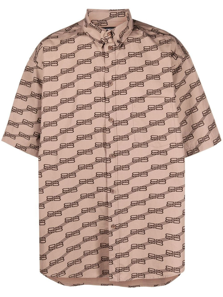 Balenciaga BB Monogram Button Up Shirt