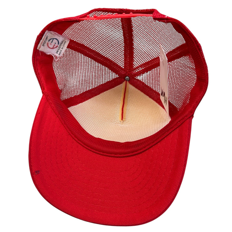 Vintage 80s Ferrari Red Trucker Snapback Hat