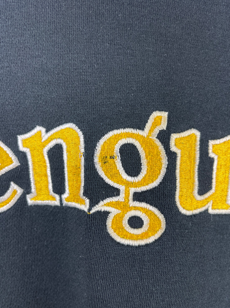 Vintage 90s NHL Starter Pittsburgh Penguins Embroidered Black Crewneck