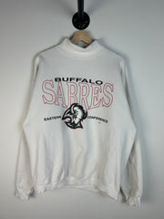 Vintage 90's Buffalo Sabres White Turtle Neck Crewneck