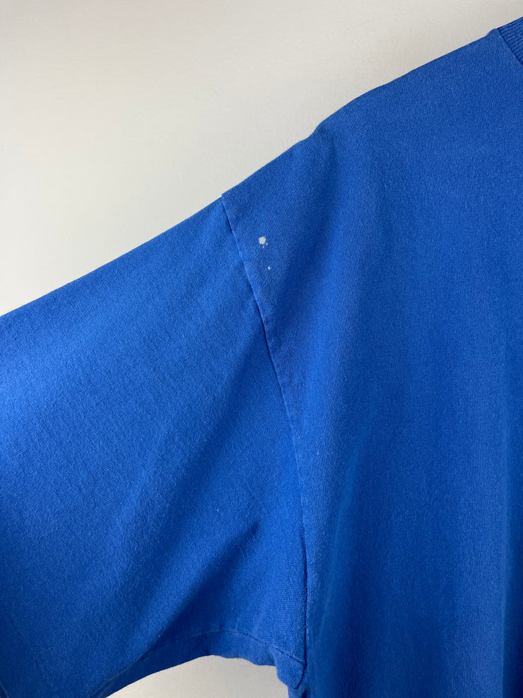 Vintage 90s Marlboro Skiing Make The Run Blue Tee