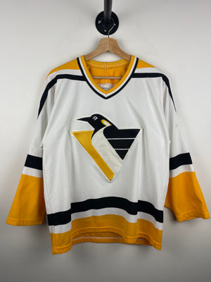 Vintage 90s NHL CCM Pittsburgh Penguins White Hockey Jersey