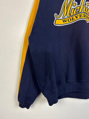 Vintage Michigan Wolverines Embroidered Navy Crewneck