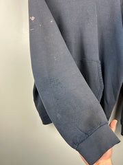 Vintage Nike Middle Swoosh Thrashed Navy Hoodie