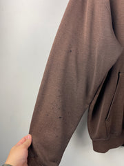 Vintage Carhartt Spellout Thrashed Brown Hoodie