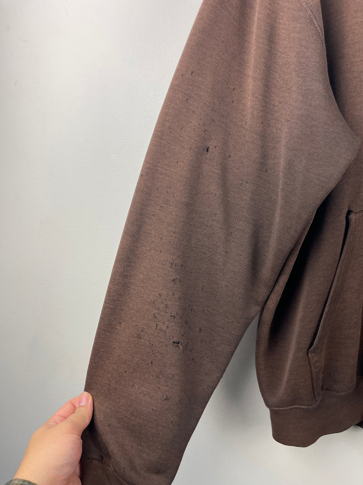 Vintage Carhartt Spellout Thrashed Brown Hoodie