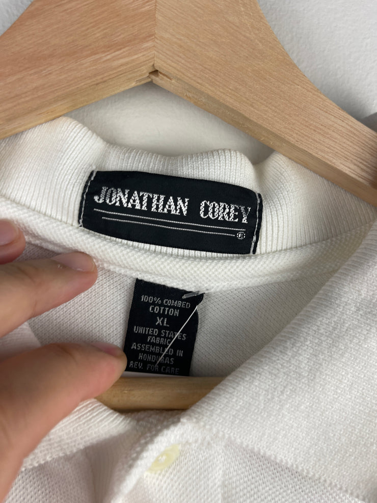 Vintage 90s Masters Golf White Polo Shirt