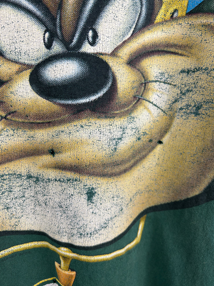 Vintage 90s NFL Green Bay Packers Looney Tunes Taz Green Tee