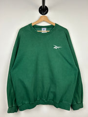 Vintage 90s Reebok Embroidered Green Crewneck