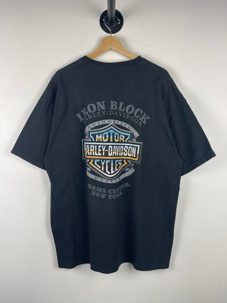 Vintage Harley Davidson Life Begins When You Get One Black Tee