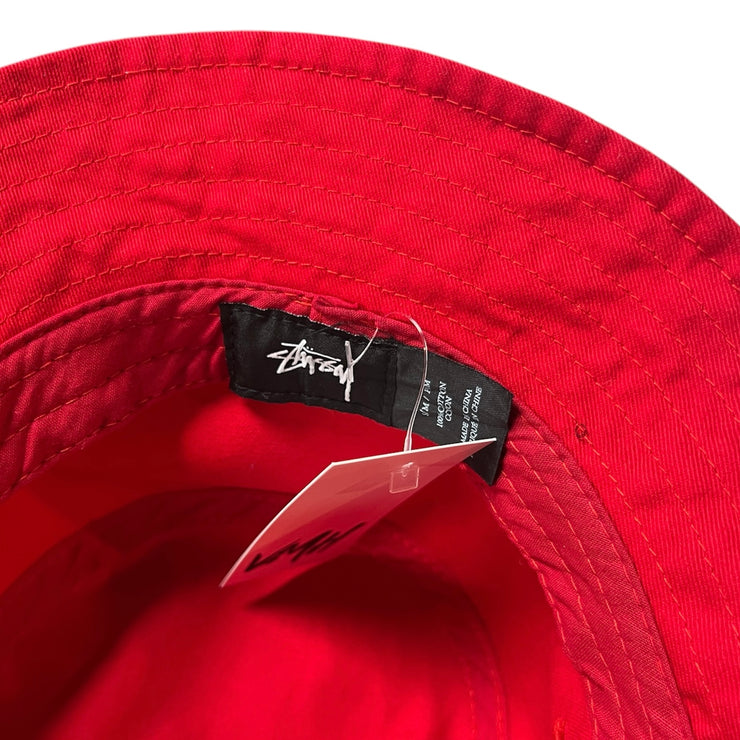 Stussy Script Red Bucket Hat