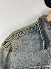 Vintage 90s Lee 1 Pocket Blue Denim Trucker Jacket