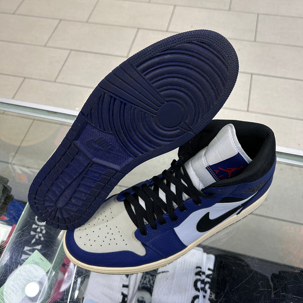 Jordan 1 Mid Deep Royal Blue Black