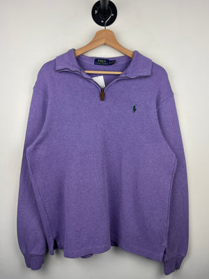 Vintage Polo Ralph Lauren Purple Quarter Zip Sweater
