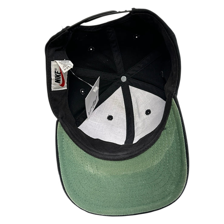 Vintage 90s Nike Swoosh Black Snapback Hat