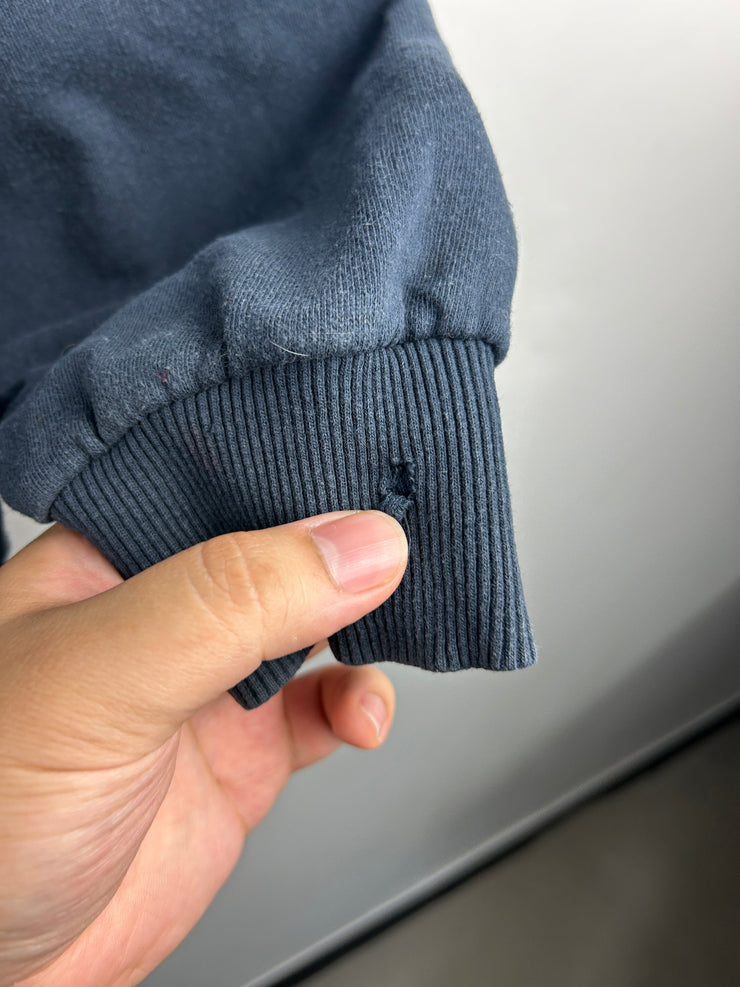Vintage Dickies Navy Thermal Zip Up Hoodie