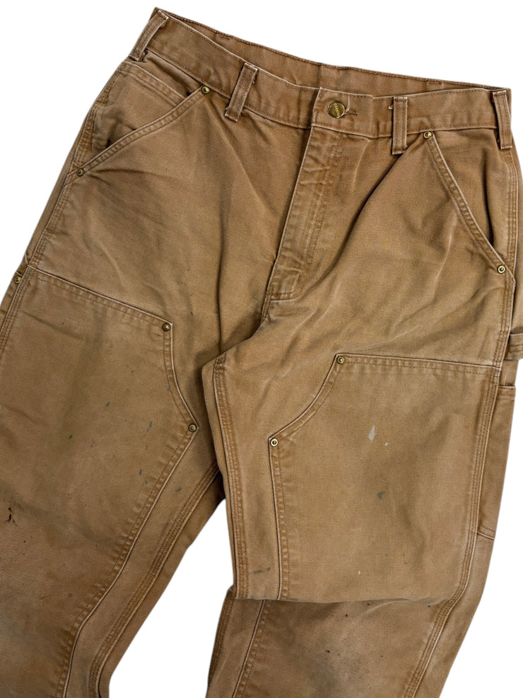 Vintage 90s Carhartt Beige Double Knee Work Pants