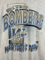 Vintage 1996 Ravens Winnipeg Blue Bombers Grey Tee