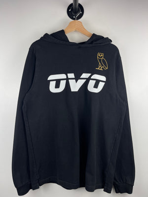 OVO Runner Logo Black Hoodie