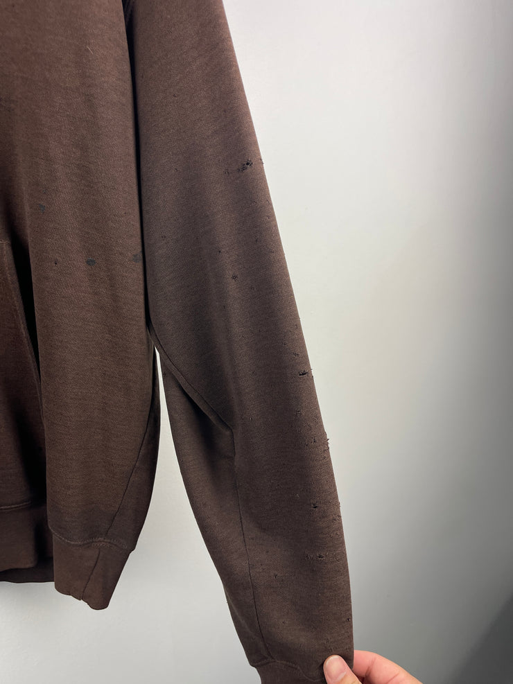 Vintage Carhartt Spellout Thrashed Brown Hoodie