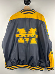 Vintage Steve & Barrys Michigan Wolverines Navy & Yellow Varsity Jacket