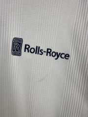 Vintage 90s Rolls Royce White Polo Shirt