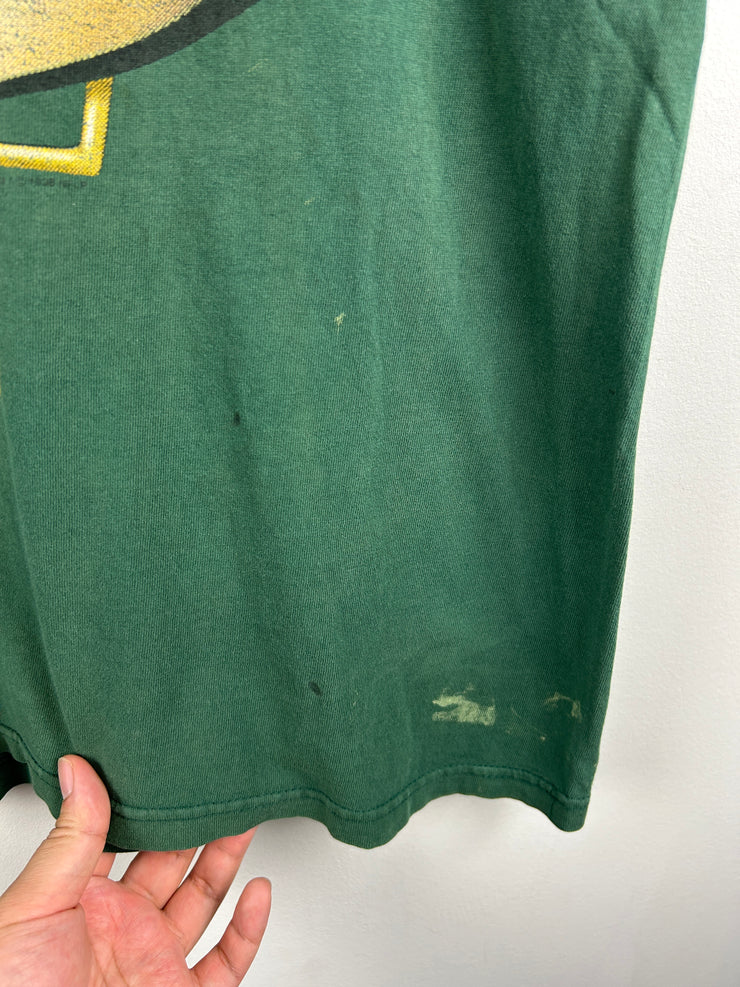 Vintage 90s NFL Green Bay Packers Looney Tunes Taz Green Tee
