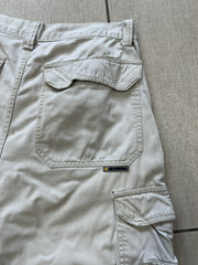 Vintage Y2K Levis Silver Tab Multi Cargo Beige Shorts