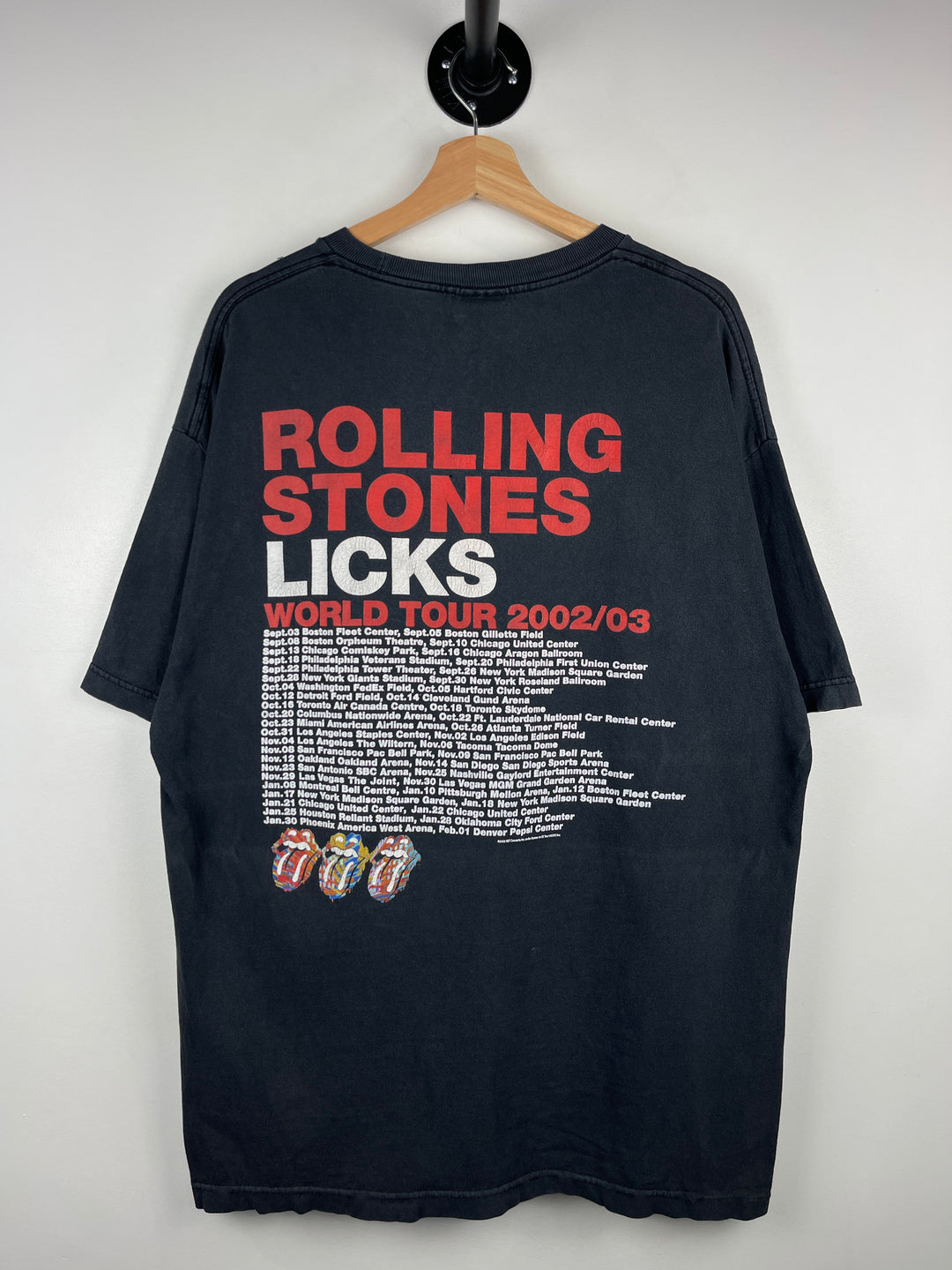 Vintage 2002 Rolling Stones Licks World Tour Black Tee – Vintage